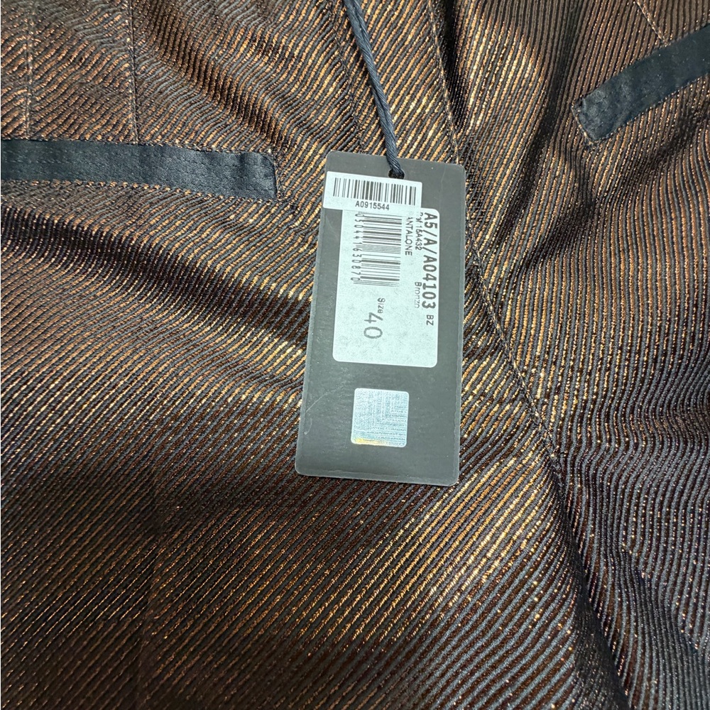 NWT Atos Lombardini Metallic Brown Wide-Leg Bermuda Women’s Shorts Sz 40 - Picture 8 of 15